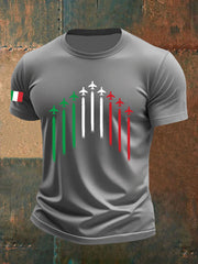 Men's Italian Air Force Printed Casual T-Shirt