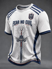 Men's British Style Faith Printed T-shirt