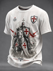 Men's British Style Faith Printed T-shirt