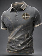 Men's Cornish Celtic-style Print Casual Top