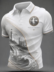 Men's Cornish Celtic-style Print Casual Top
