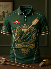 Men's Nottinghamshire Day Robin Hood Art Printed Casual Tops