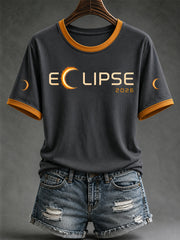 Women's Total Solar Eclipse In 2026 Print Casual Tee