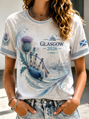 Women's Glasgow Commonwealth Games 2026 Printed short-sleeved T-shirt