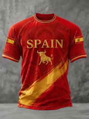 Men's Spain Print Casual Tee
