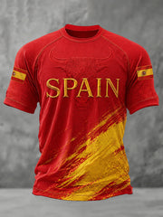 Men's Spain Print Casual Tee