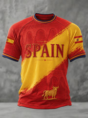 Men's Spain Print Casual Tee