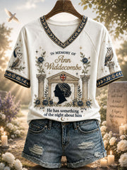 Women's 'He has something of the night about him' V-neck T-shirts