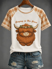 Women's Scottish Highland cattle Printed T-shirt
