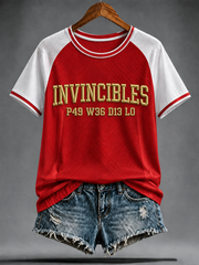 Women's Gift For Football Fans round neck short sleeve T-shirt