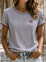 Women's Mods Culture UK Music Lover Business Style Printed short-sleeved T-shirt