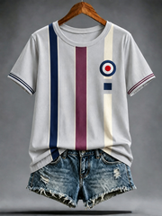 Women's Mods Culture UK Music Lover Business Style Printed short-sleeved T-shirt