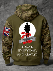 Men's 11th November Remembrance Day LEST WE'S FORGET Remembrance Hoodie
