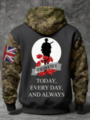 Men's 11th November Remembrance Day LEST WE'S FORGET Remembrance Hoodie