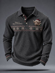 Men's Scotland Christmas Art Printed Casual Tops