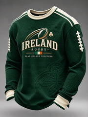 Men's Rugby Lovers Print Waffle Sweatshirt