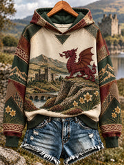 Women's Welsh Dragon Print Sweatshirt