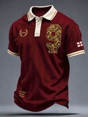 Men's England Football Lover Golden 2026 Printed Casual Tops