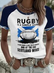 Women's  Scottish Rugby lovers round neck short sleeve T-shirt