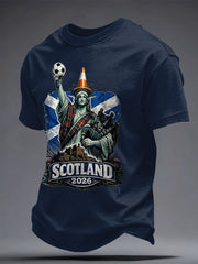 Men's Scotland Football Lover Printed T-shirt