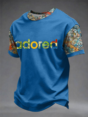 Men's Lemon Roses Music Lover Printed short sleeves t-shirt