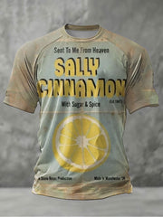 Men's Lemon Roses Music Lover Printed short sleeve t-shirt