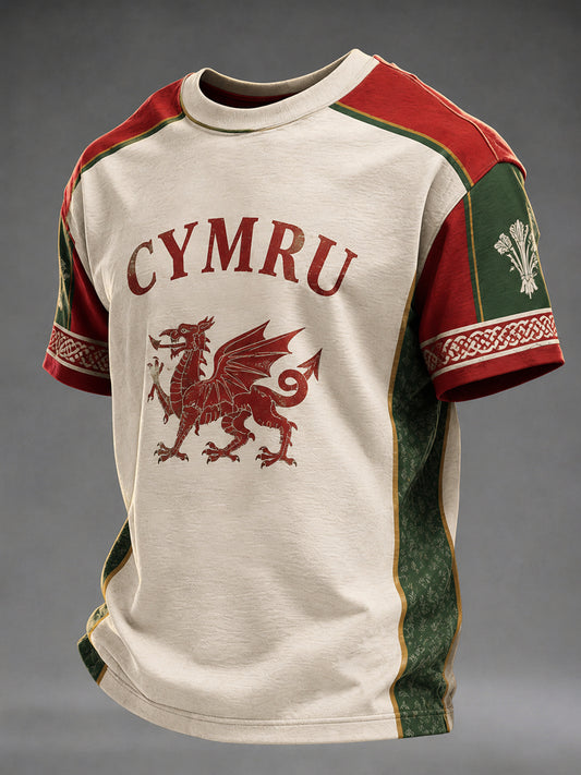 Men's Welsh Dragon Printed T-shirt