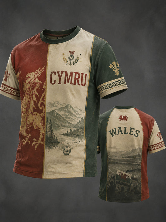 Men's Welsh Dragon Printed T-shirt