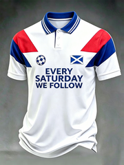 Men's Scottish Soccer Fan Print polo shirt
