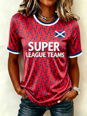 Women's Scottish Soccer Fan Print short-sleeved T-shirt