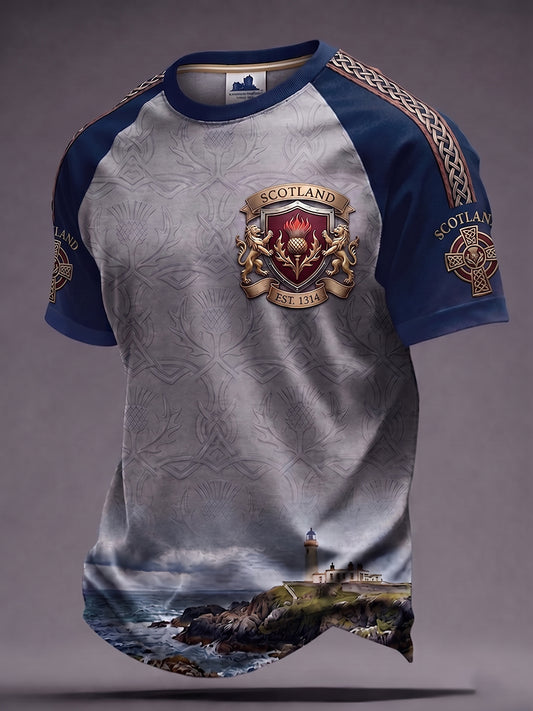 Men's Scottish Thistle Flag Short Sleeve T-shirt