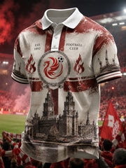 Men's Gift For Soccer Fans Print Casual Polo