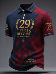 Men's Spain Orgull Blaugrana Football Lover Art Printed Casual Tops