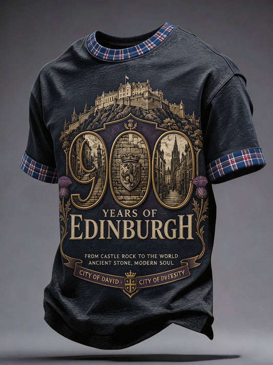 Men's Edinburgh City Proud Art Printed T-shirt