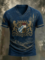 Men's Bayern München Print V-neck T-shirt