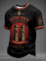 Men's München Stadtgründungsfest Print Casual T-Shirt
