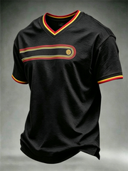 Men's Retro V-neck T-shirt