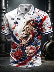 Men's UK Football Lover England Printed polo shirt