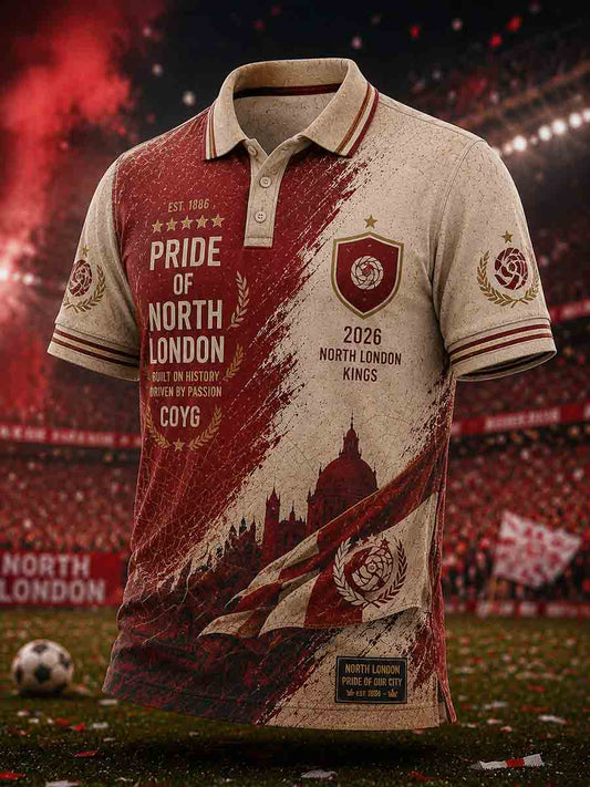 Men's Gift For Football Fans Print Casual Short Sleeve Top