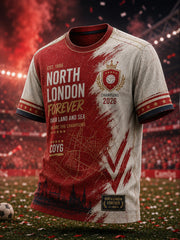Men's Gift For Football Fans Print Casual Short Sleeve T-shirt