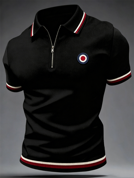 Men's Modern Culture Lover Printed zip up short sleeve