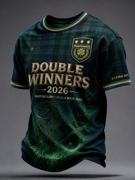 Men's Scotland Football Lover Green Faith Printed T-shirt