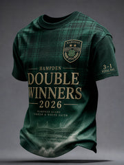 Men's Scotland Football Lover Green Faith Printed T-shirt