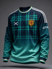 Men's Scotland Football Lover Green Faith Printed Sweatshirt