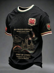 Men's Welsh Dragon Printed T-shirt