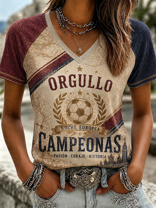 Women's Retro Soccer Champion T-Shirt