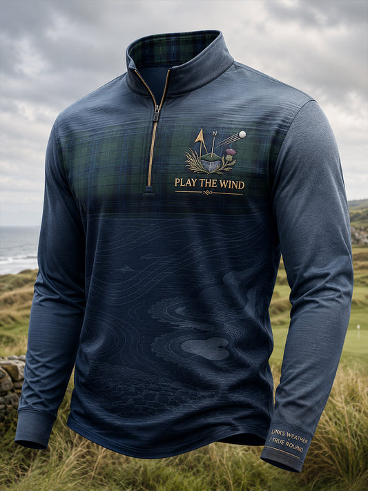 Men's Scotland Golf Lover Printed Casual Tops