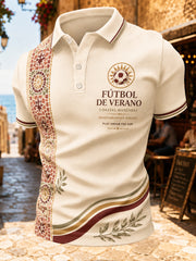 Men's Gift For Football Fans Print Casual Polo