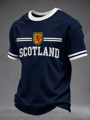 Men's Scotland Art Printed Short Sleeve T-shirt