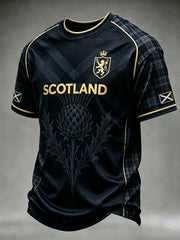 Men's Scotland Art Printed Short Sleeve T-shirt